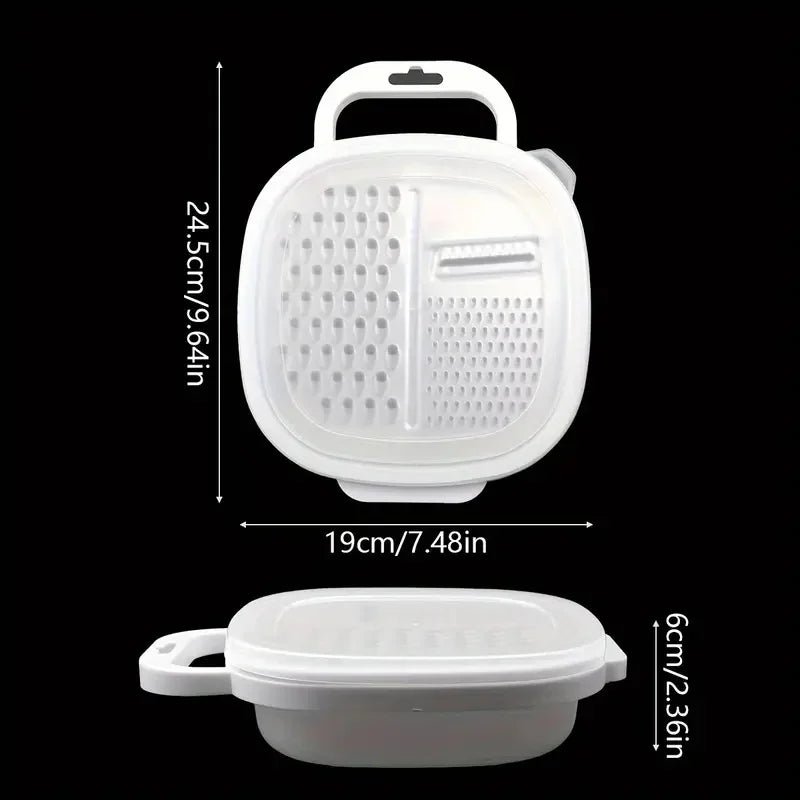 Multifunctional Manual Food Grater with Container
