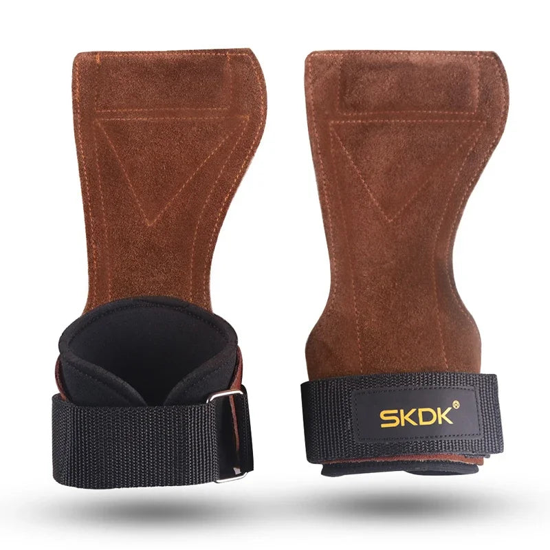 Anti-Skid Cowhide Gym Gloves with Palm Protection