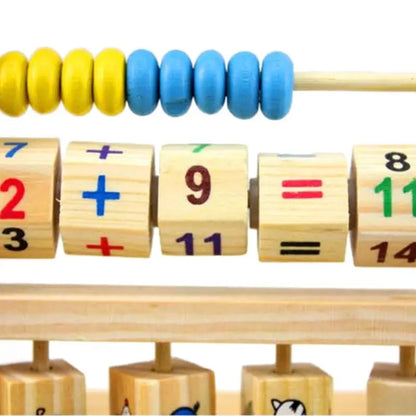 Wooden Abacus Learning Stand for Kids