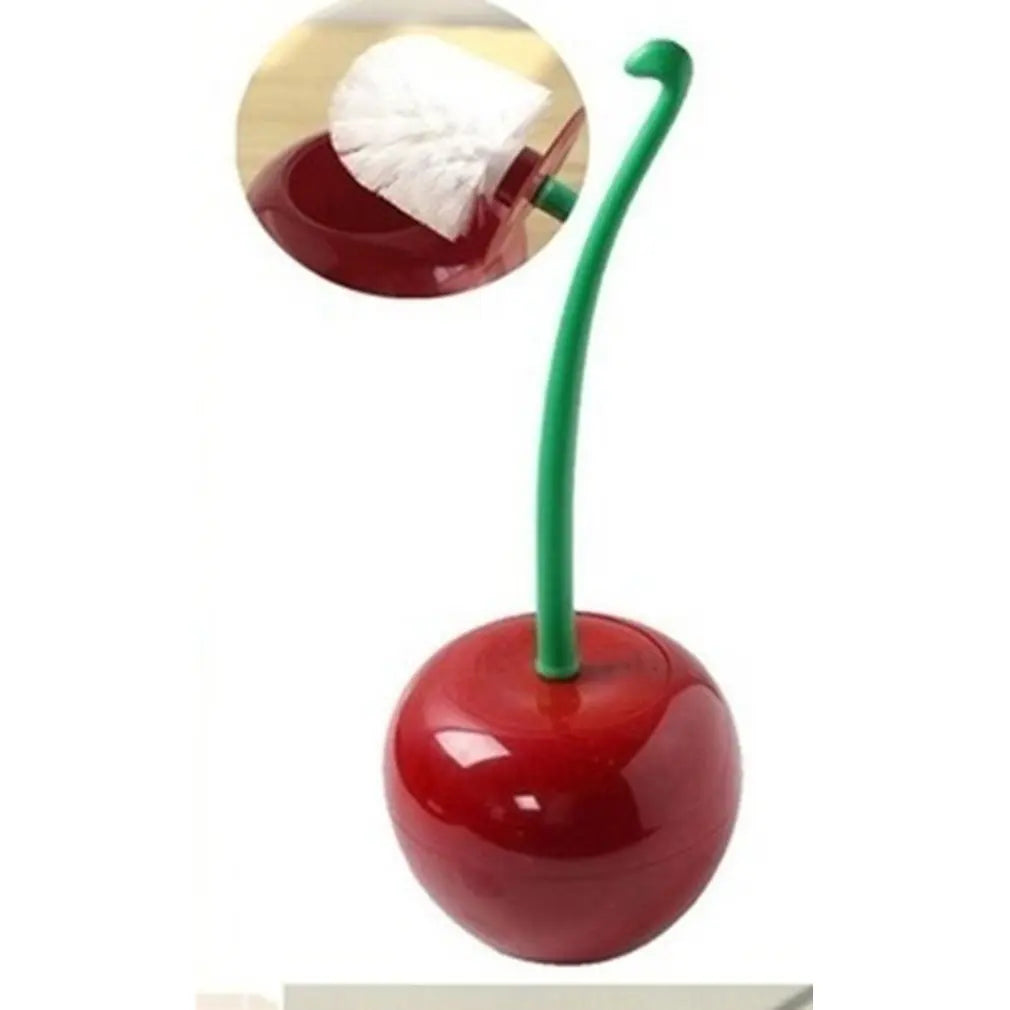 Cherry-Shaped Toilet Bowl Brush with Holder