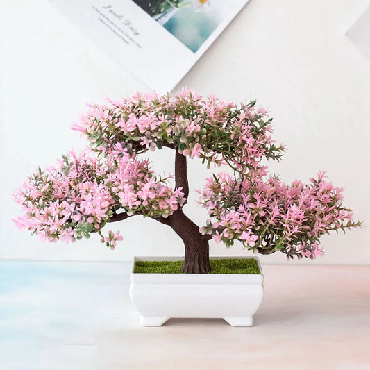 Artificial Bonsai Plant in Small Pot - Home Decor