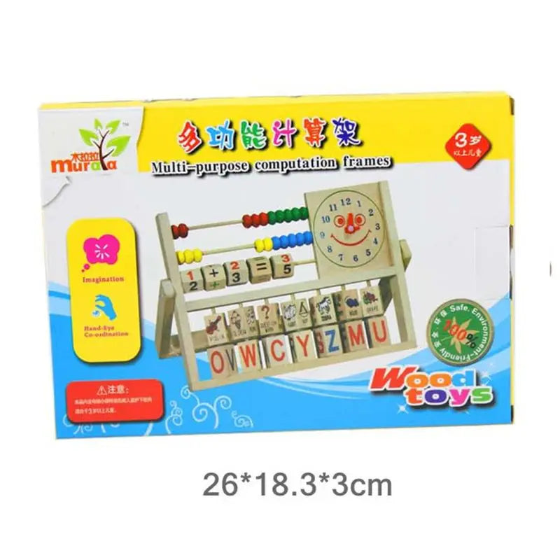 Wooden Abacus Learning Stand for Kids