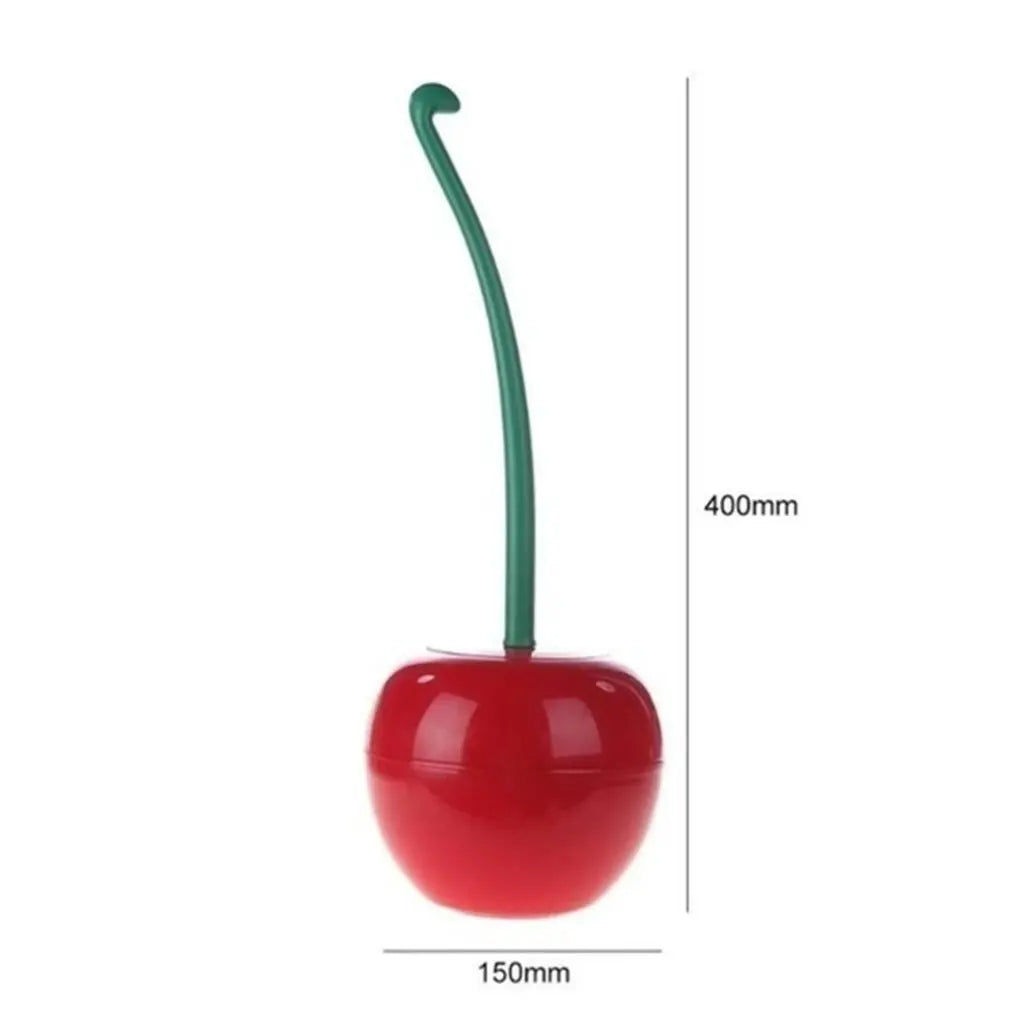 Cherry-Shaped Toilet Bowl Brush with Holder