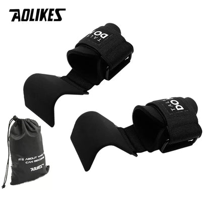 AOLIKES Weight Lifting Hook Grips with Wrist Wraps