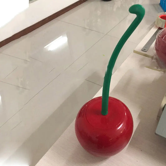 Cherry-Shaped Toilet Bowl Brush with Holder