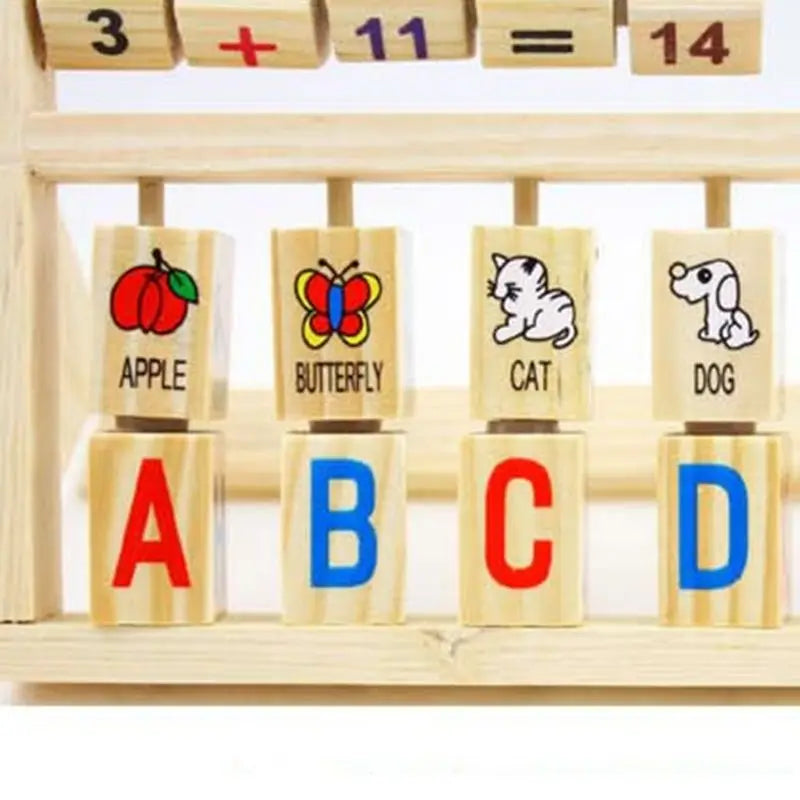 Wooden Abacus Learning Stand for Kids