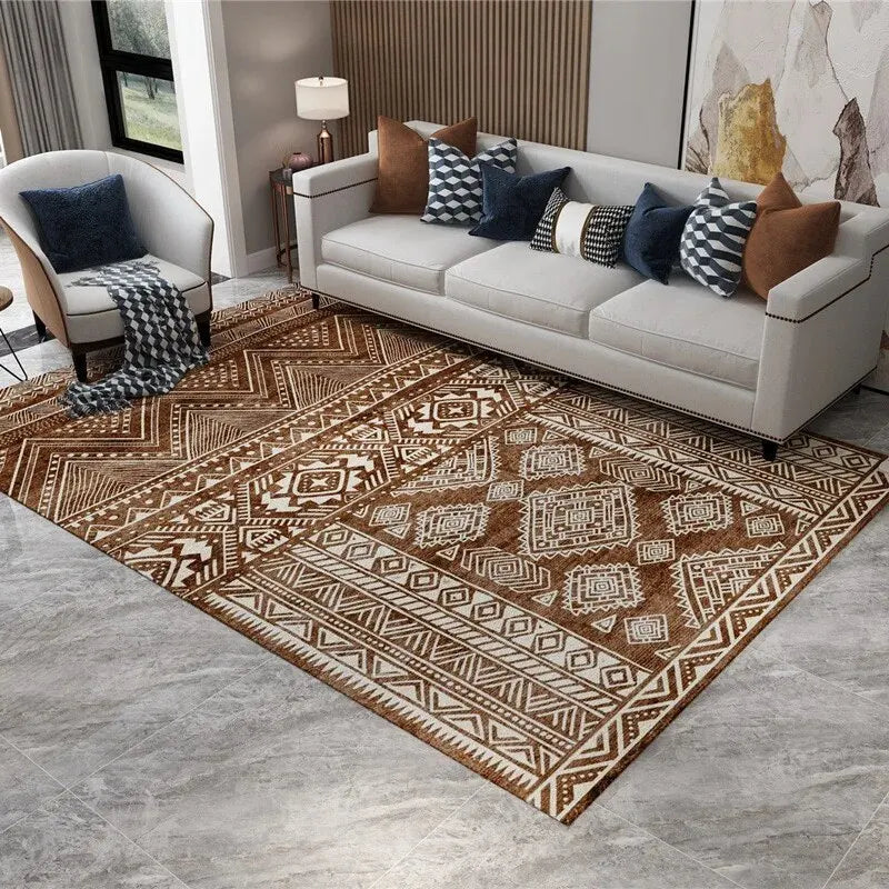 Retro Persian Style Crystal Velvet Carpet - 40x60cm