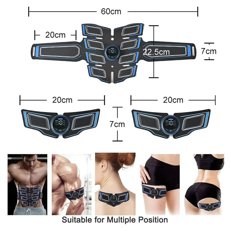 USB Rechargeable EMS 8-Pad Abs Trainer