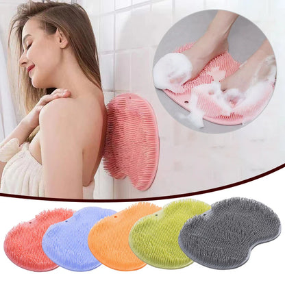 Exfoliating Shower Massage Scraper & Non-Slip Bath Mat