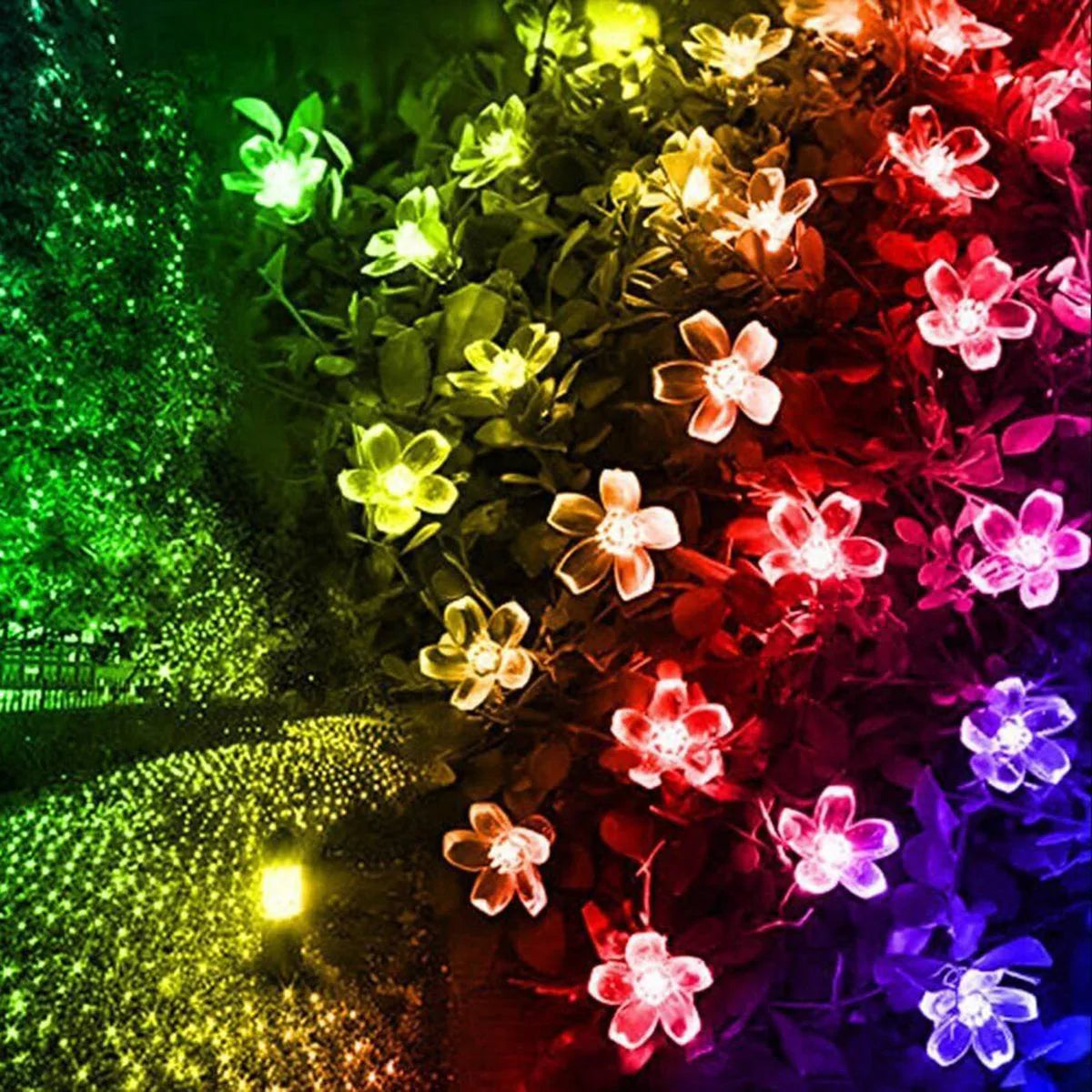 Solar String Flower Lights - 20/30/50/100 LEDs