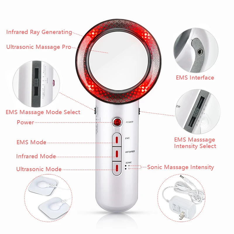 3-in-1 Ultrasonic Slimming Massager