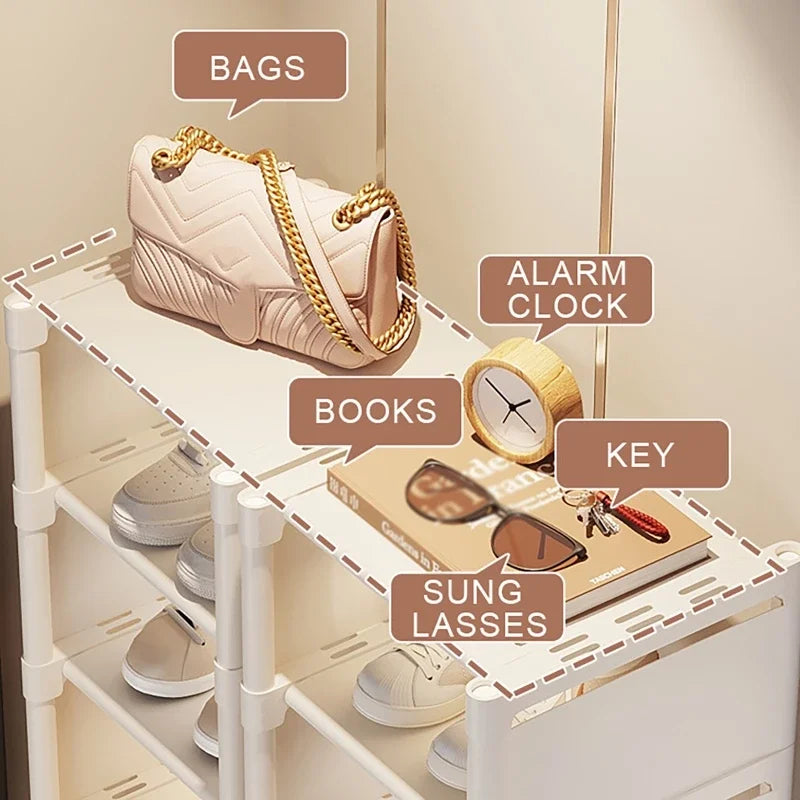 Space-Saving Shoe Rack Organizer for Wall or Corner