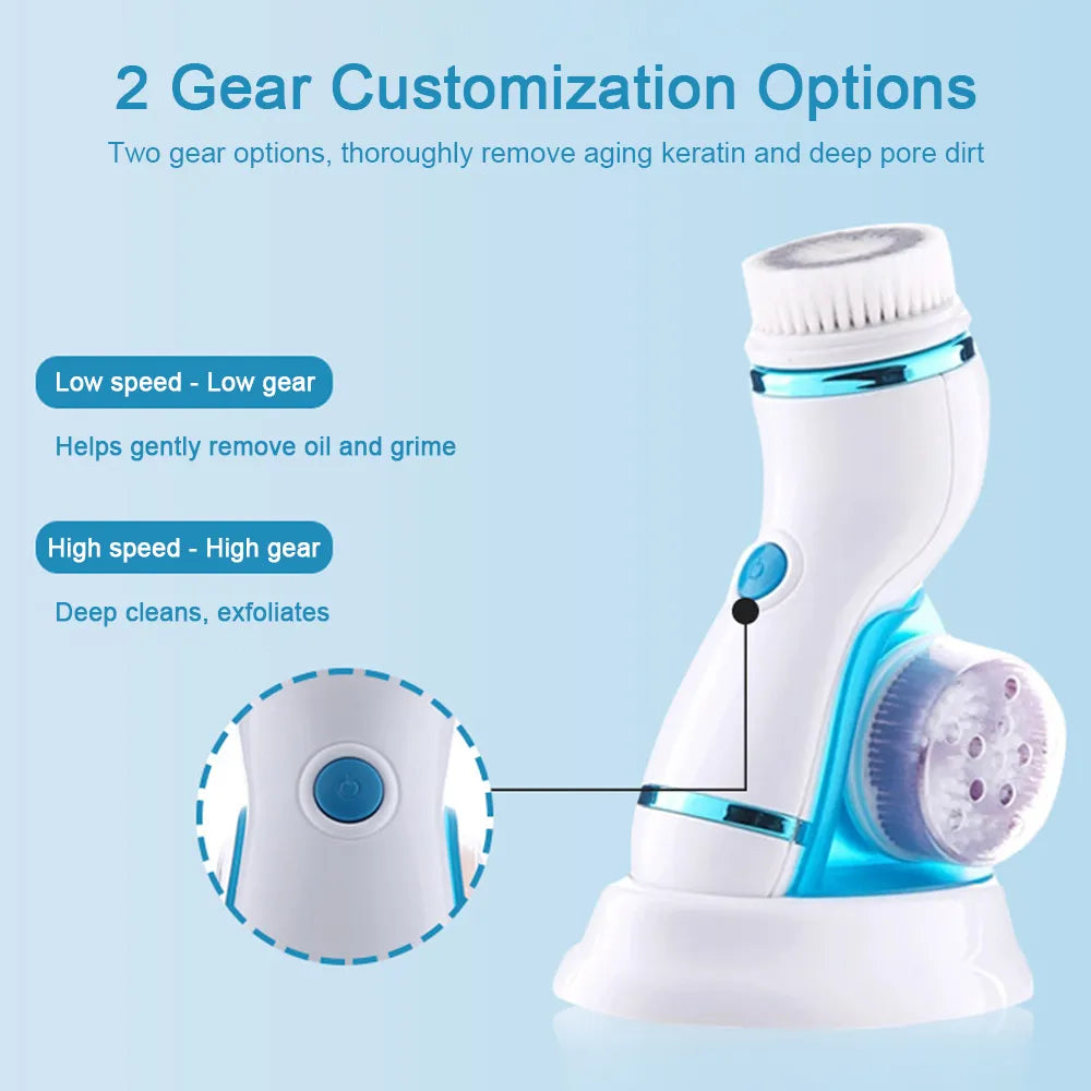 4-in-1 Electric Facial Cleansing Brush