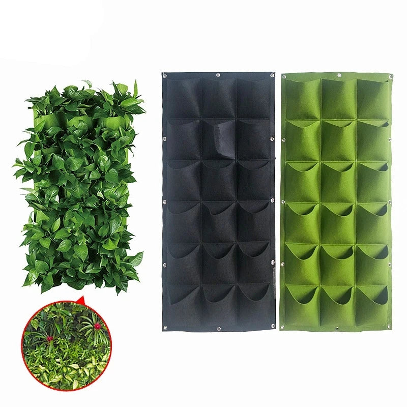 Vertical Garden Wall Hanging Planting Bags - 36/72 Pockets