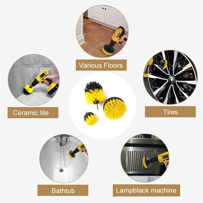 3pc Electric Drillbrush Cleaning Kit