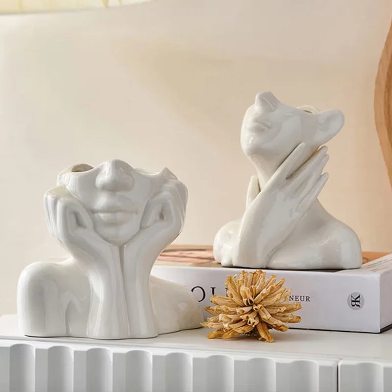 Nordic Human Body Ceramic Vase
