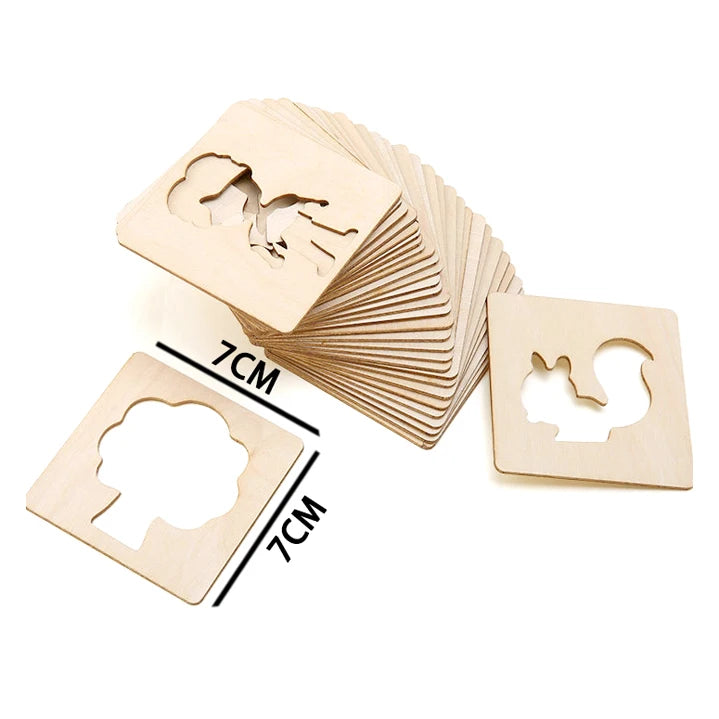 Wooden Drawing Stencils Kit for Kids