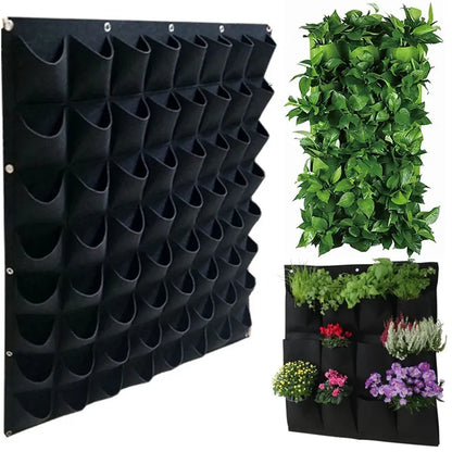 Vertical Garden Wall Hanging Planting Bags - 36/72 Pockets