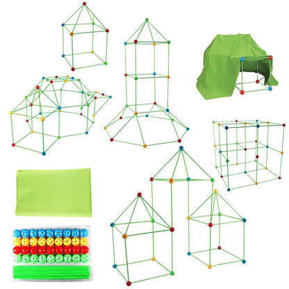 Creative Fort Building Blocks Tent Kit for Kids