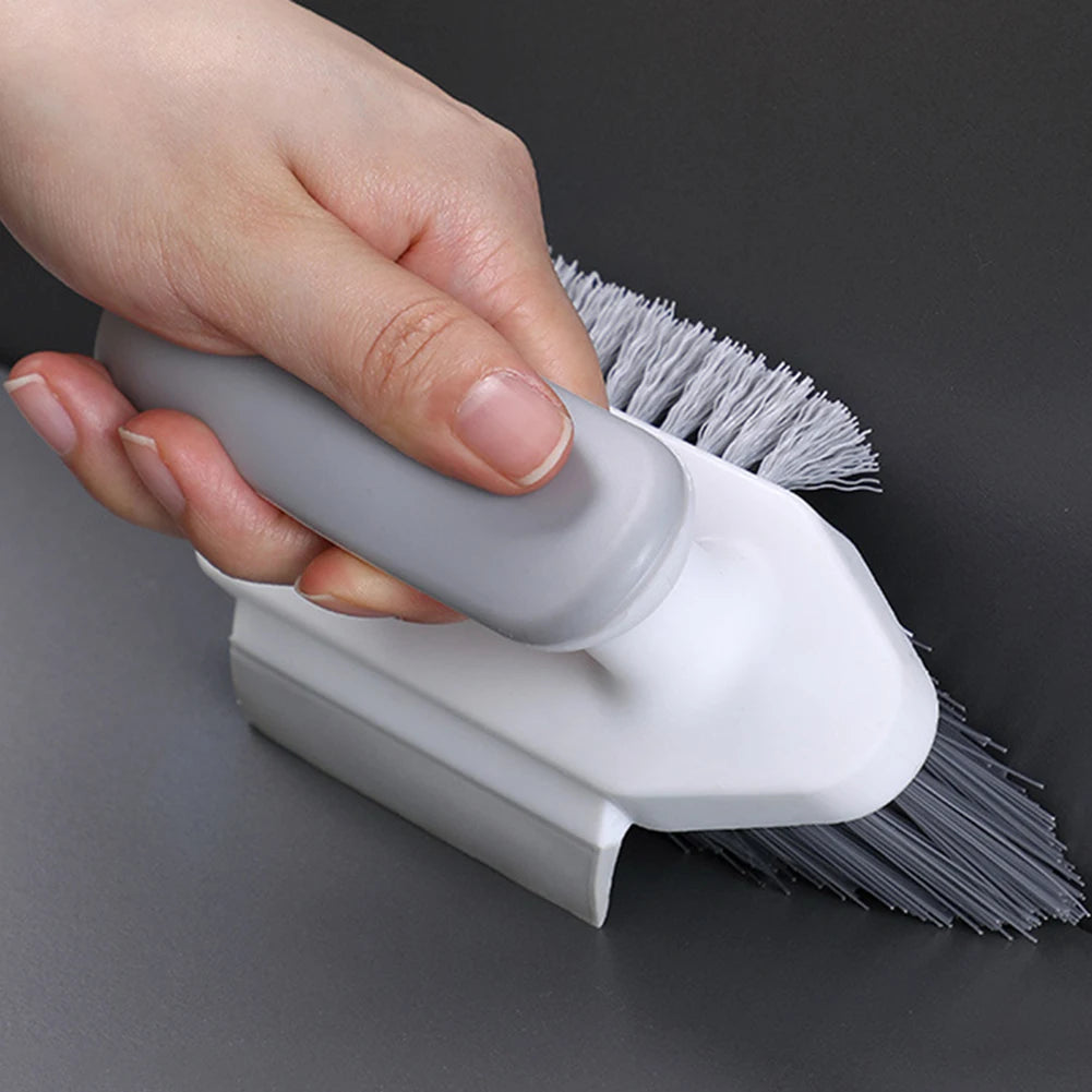 Household Cleaning Brush with Silicone Scraper - Rotary Toilet Brush