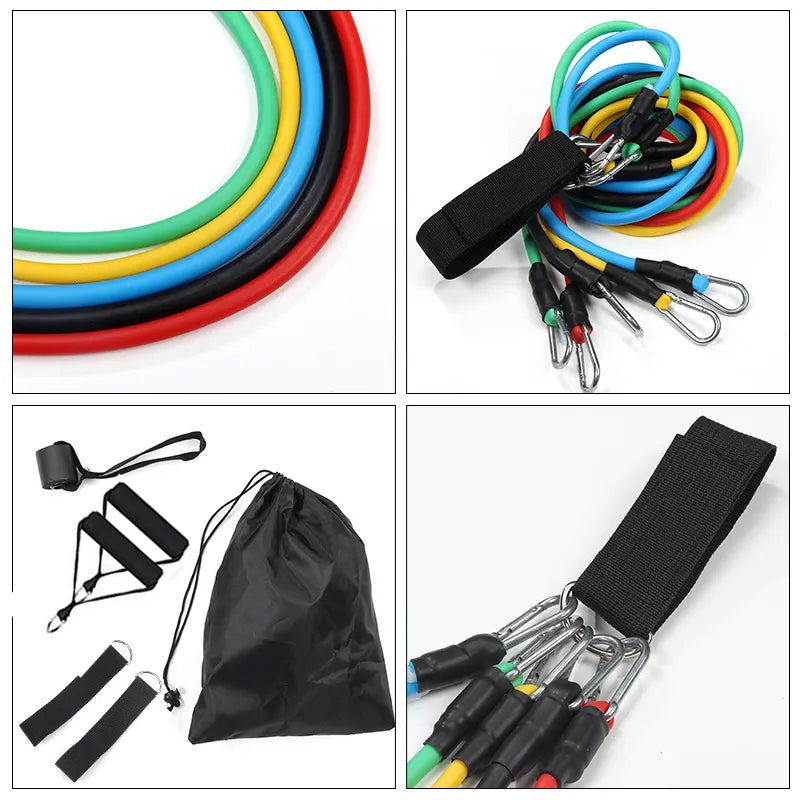 11-Piece Resistance Bands Set for Muscle Training