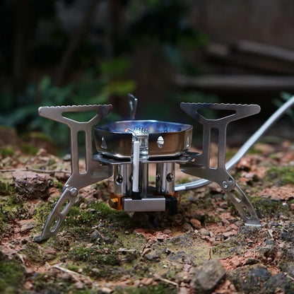 New Outdoor Three-Head Windproof Gas Stove