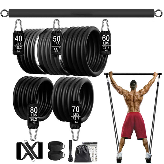 300lb Resistance Elastic Band Set for Home Workouts