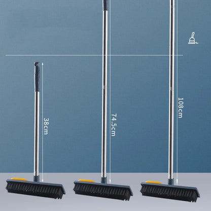 2-in-1 Floor Scrub Brush with Adjustable Long Handle