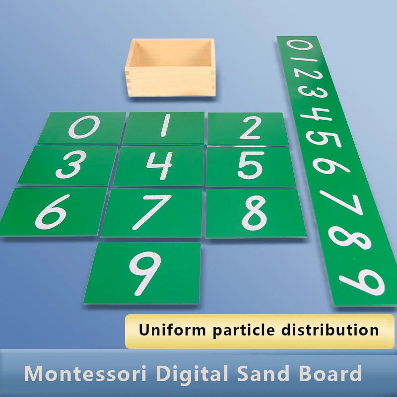 Montessori Sand Number Board for Children's Learning