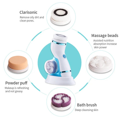 4-in-1 Electric Facial Cleansing Brush