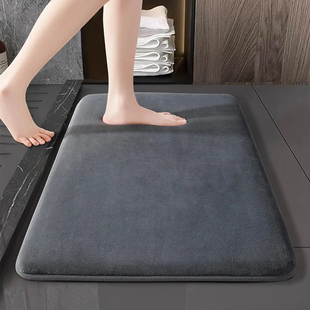 Ultra-Absorbent Anti-Slip Coral Velvet Bath & Door Mat