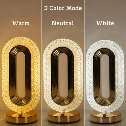 USB Rechargeable Crystal Table Lamp for Modern Luxury Decor