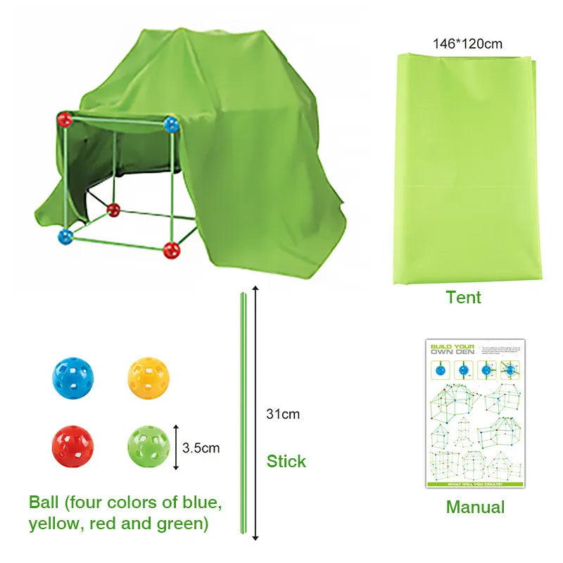 Creative Fort Building Blocks Tent Kit for Kids