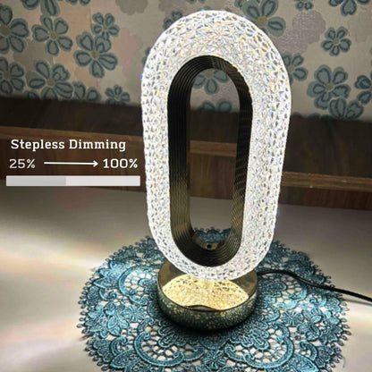 USB Rechargeable Crystal Table Lamp for Modern Luxury Decor