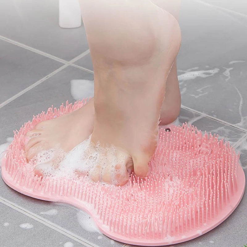 Exfoliating Shower Massage Scraper & Non-Slip Bath Mat