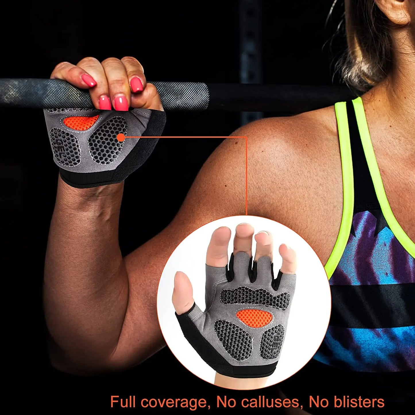 Dumbbell Fitness Gloves: Non-Slip Half Finger