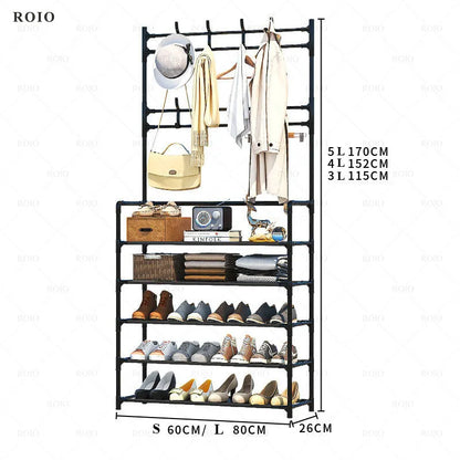 Multi-Layer Shoe and Clothes Rack Organizer