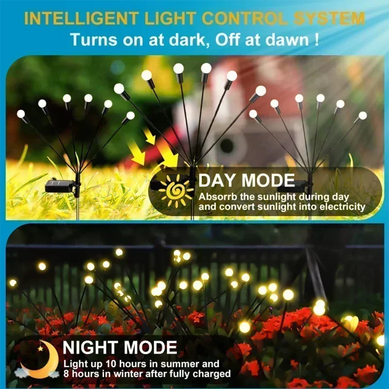 Solar Firefly Lights - 6/8/10 LEDs