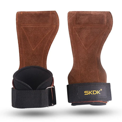 Anti-Skid Cowhide Gym Gloves with Palm Protection