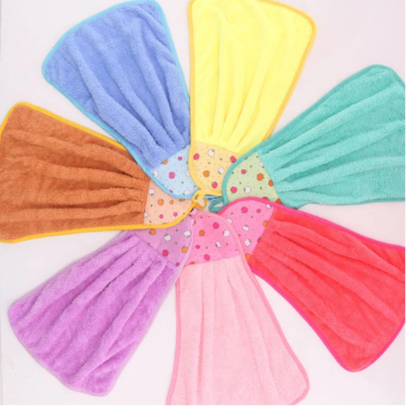 Coral Velvet Hanging Hand Towel - 30*38cm