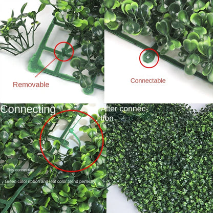 Artificial Boxwood Hedge Panels for Wall Decor"