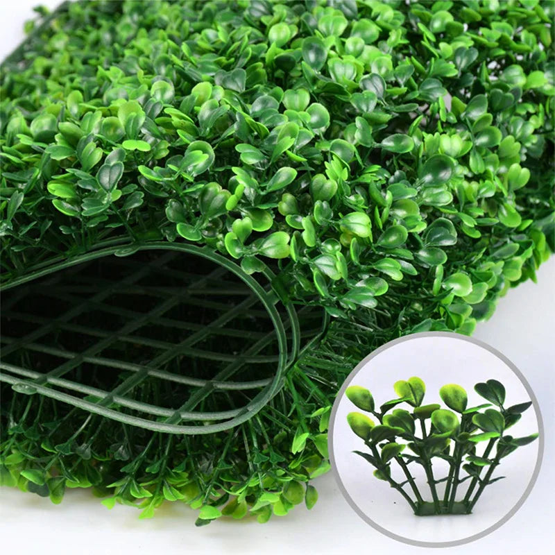 Artificial Boxwood Hedge Panels for Wall Decor"