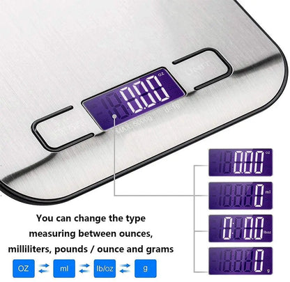 Digital Kitchen Scale - Stainless Steel