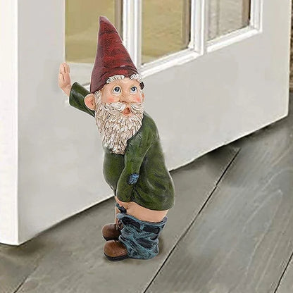 Funny Gnome Sculpture for Christmas Garden Decor