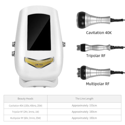 3-in-1 Ultrasonic RF Beauty Device