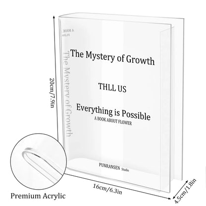 Transparent Acrylic Book Vase - Elegant Home Decor