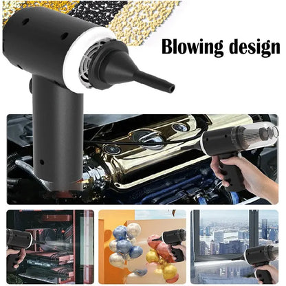 9000Pa USB Car Vacuum - Portable, Wet/Dry, 1200mAh