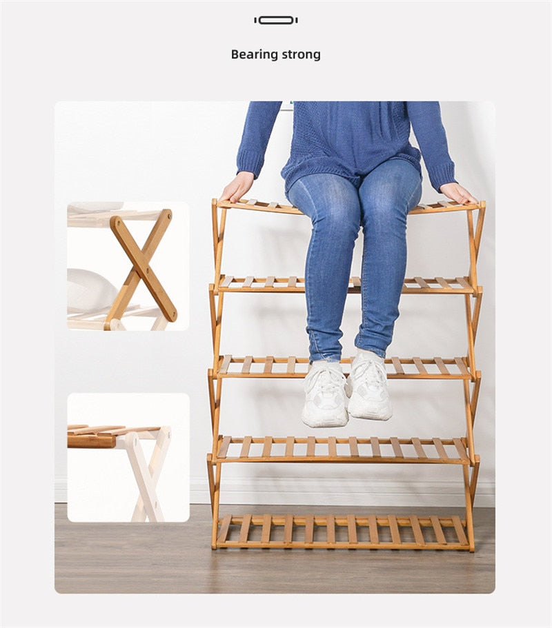 SHOP - Household Foldable Shoe Rack - Housebia
